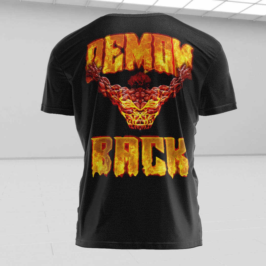 DEMON BACK Siyah Regular Fit T-Shirt