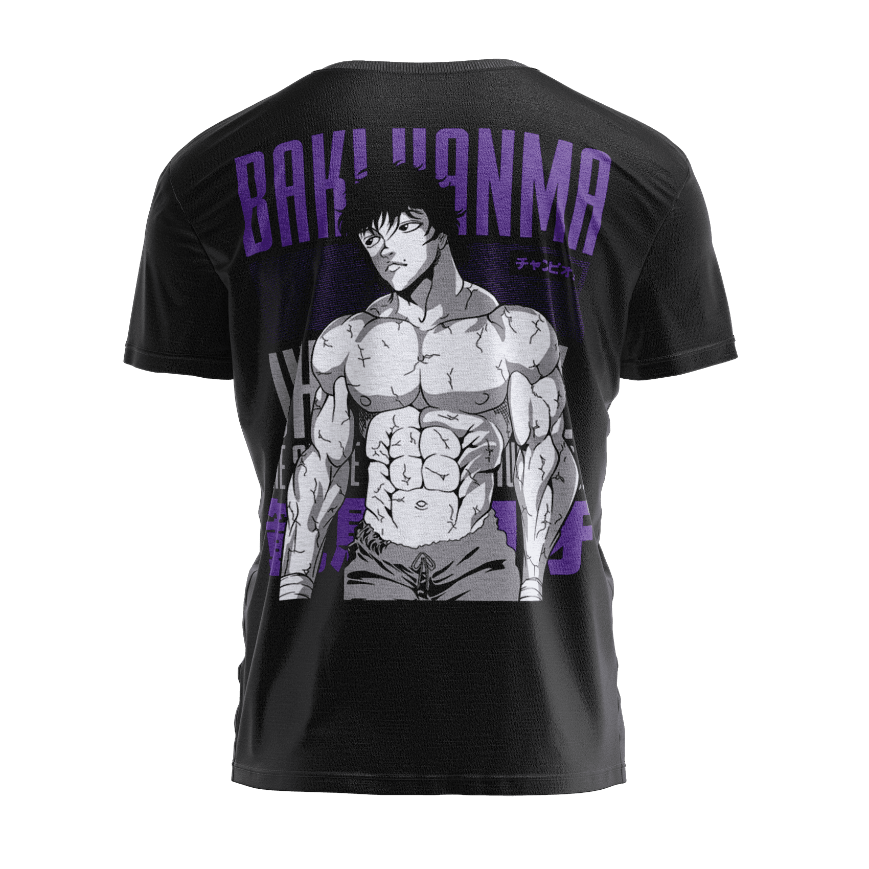 BAKI HANMA Siyah Regular Fit T-Shirt