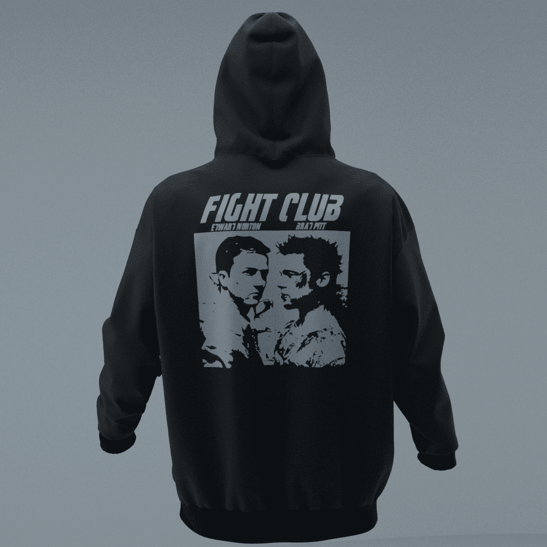 FIGHT CLUB Siyah Oversize Hoodie