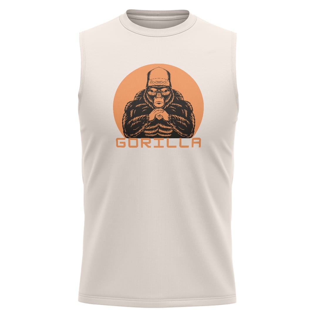 GORILLA Kırık Beyaz Regular Fit Sleeveless T-Shirt