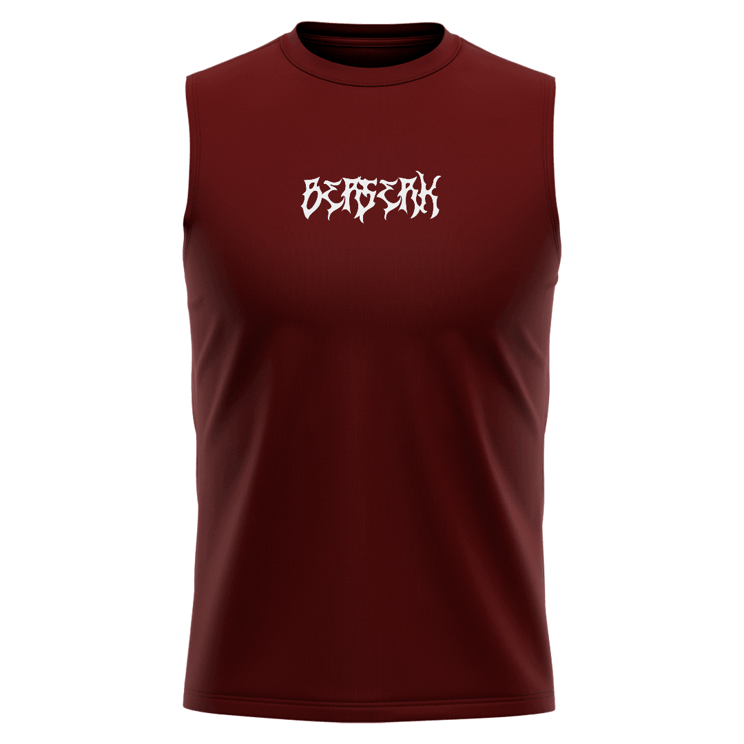BERSERK Bordo Regular Fit Sleeveless T-Shirt 