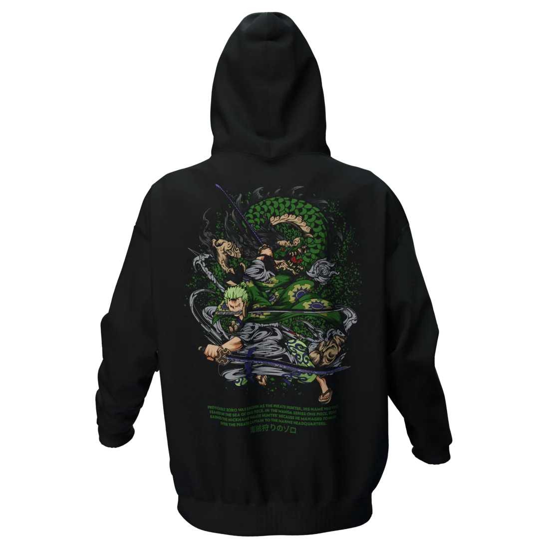ZORO Siyah Oversize Hoodie