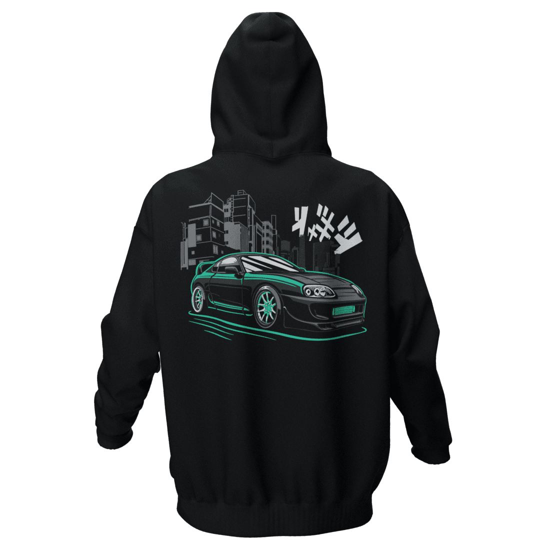 SUPRA Siyah Oversize Hoodie