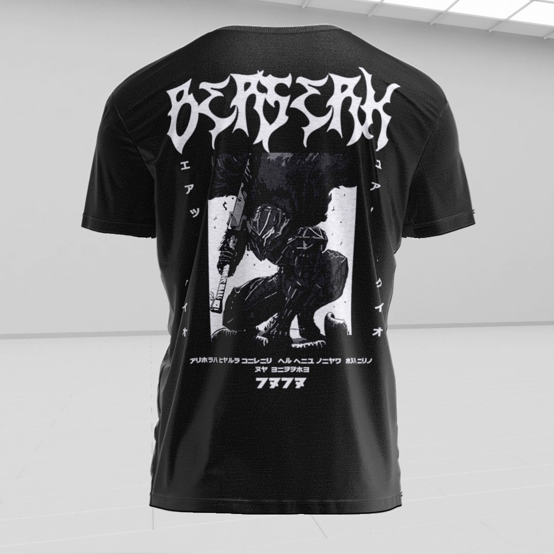 BERSERK Siyah Regular Fit T-Shirt