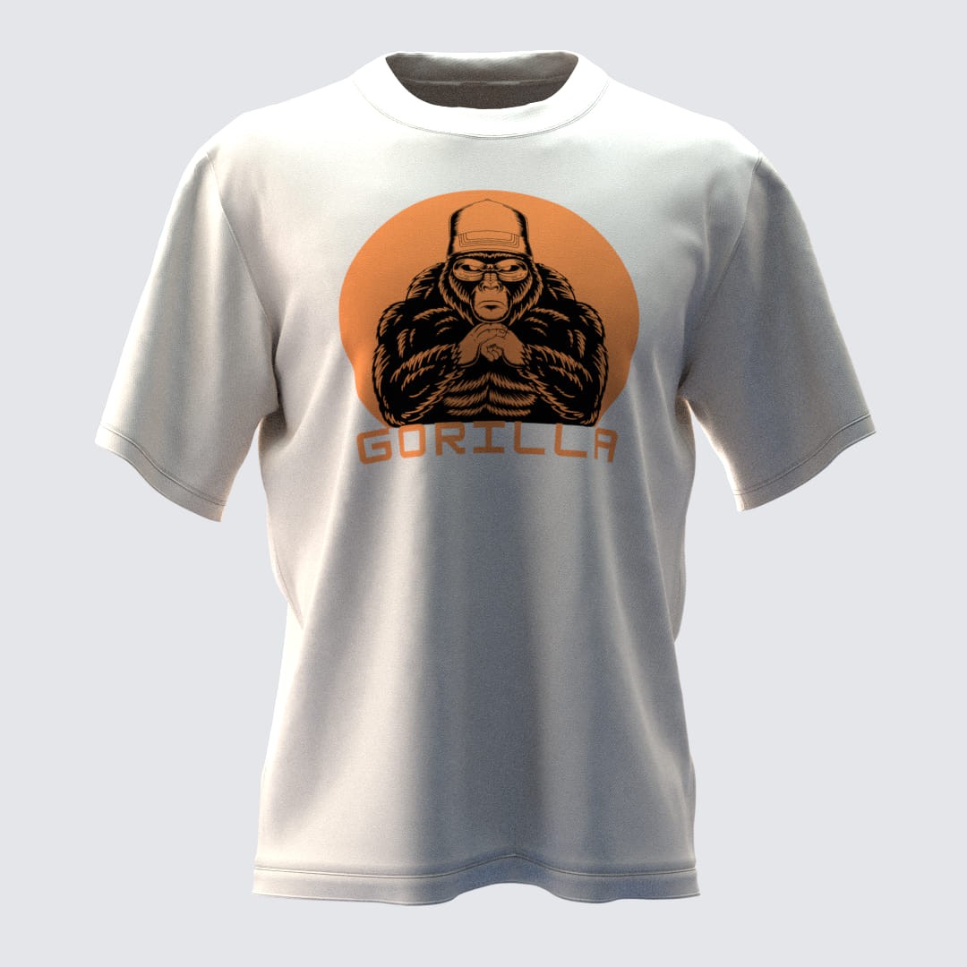 GORILLA Kırık Beyaz Oversize T-Shirt