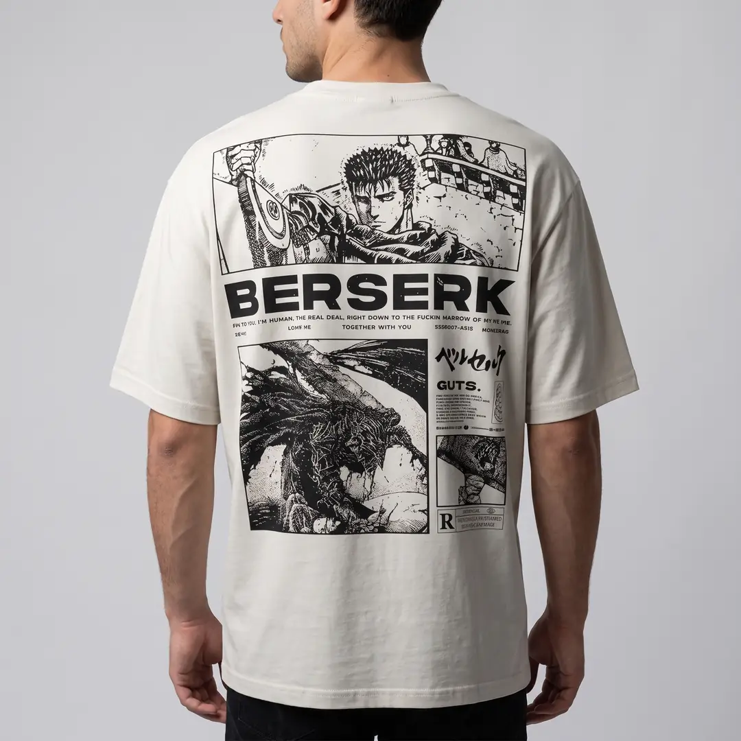 PUMP9® - Kırık Beyaz Oversize T-Shirt