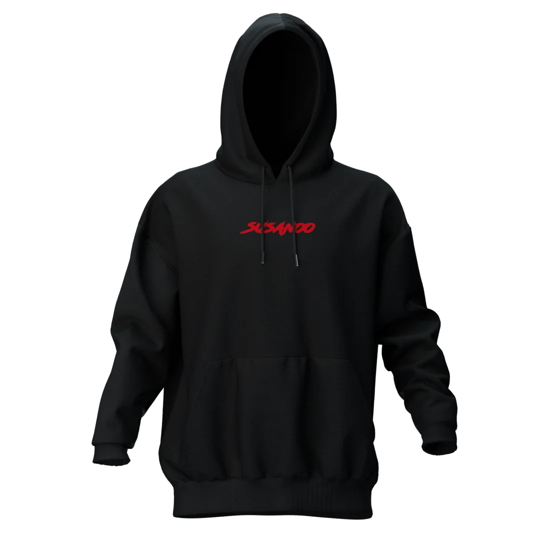 SUSANOO Siyah Oversize Hoodie