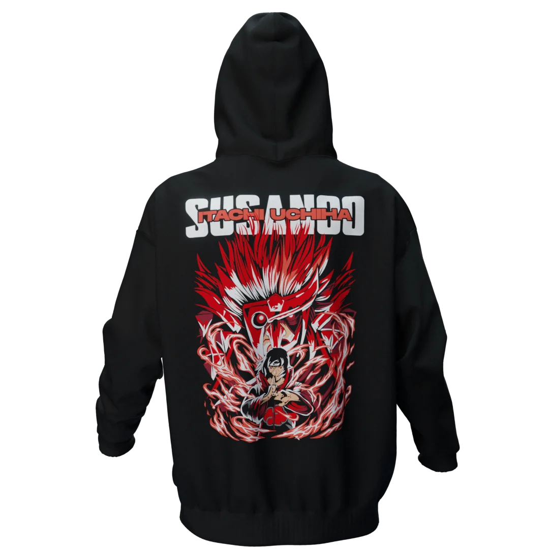 SUSANOO Siyah Oversize Hoodie
