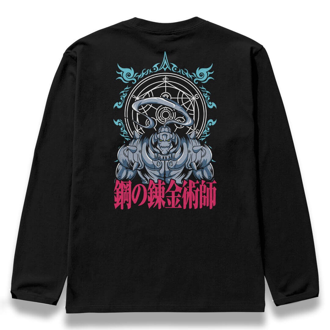 FULLMETAL Siyah Oversize Kalıp Long Sleeve