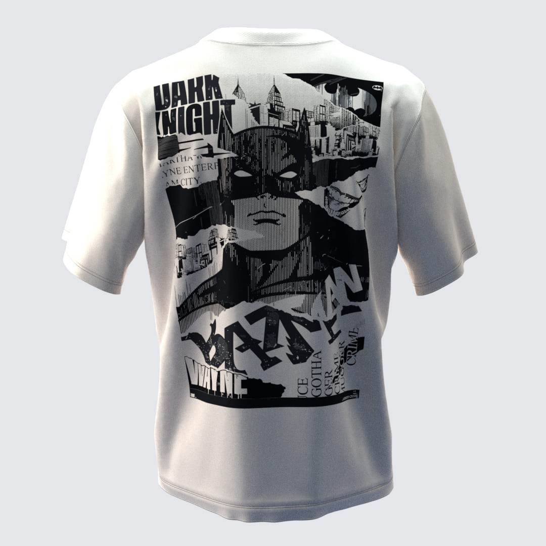 BATMAN Kırık Beyaz Oversize T-Shirt