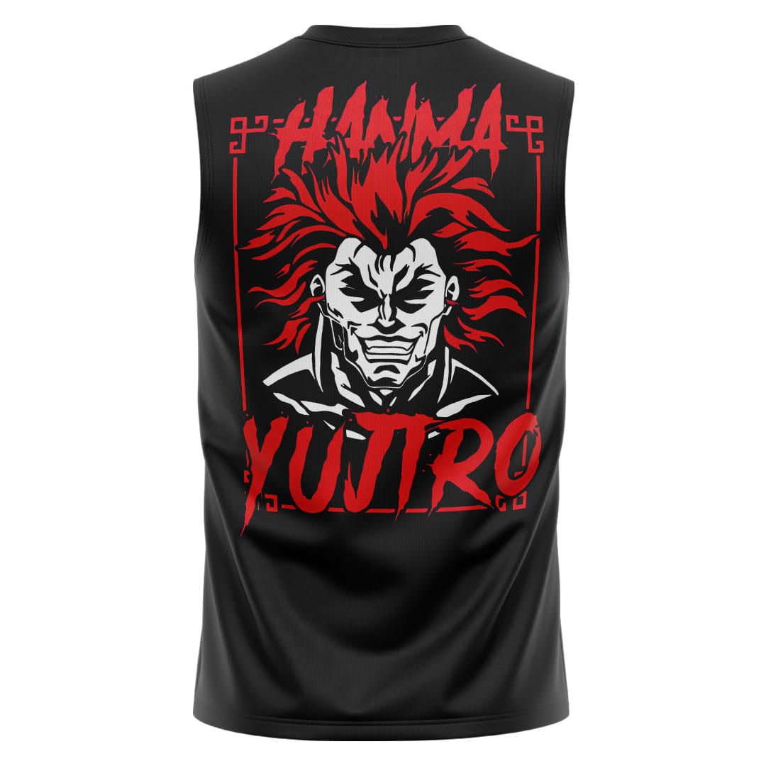 YUJIRO Siyah Regular Fit Sleeveless T-Shirt