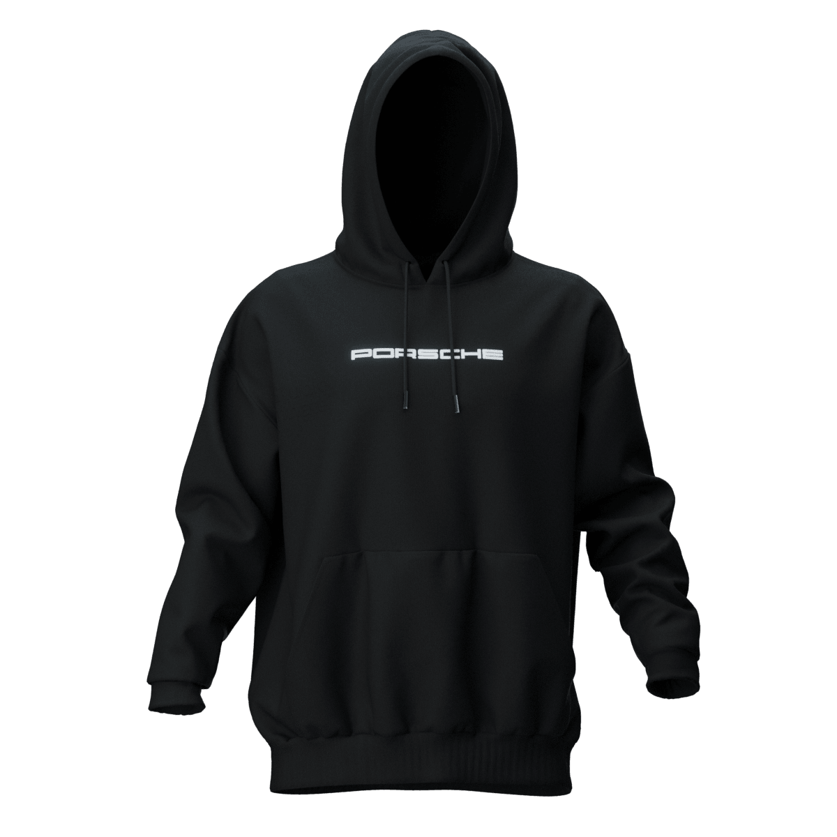 PORSCHE Siyah Oversize Hoodie