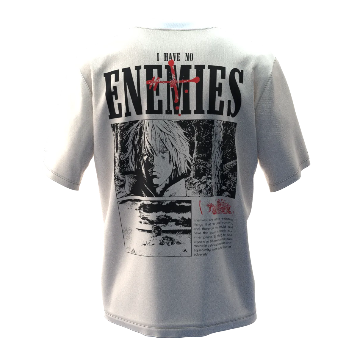 VINLAND Kırık Beyaz Oversize T-Shirt