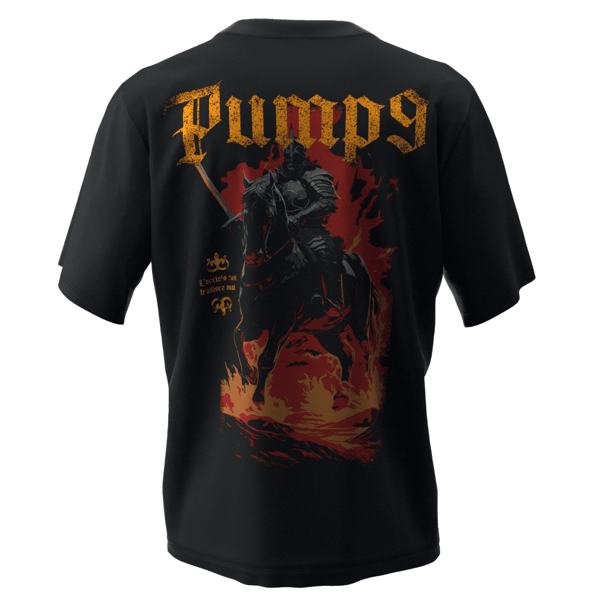 CRUSADER Siyah Oversize T-Shirt 