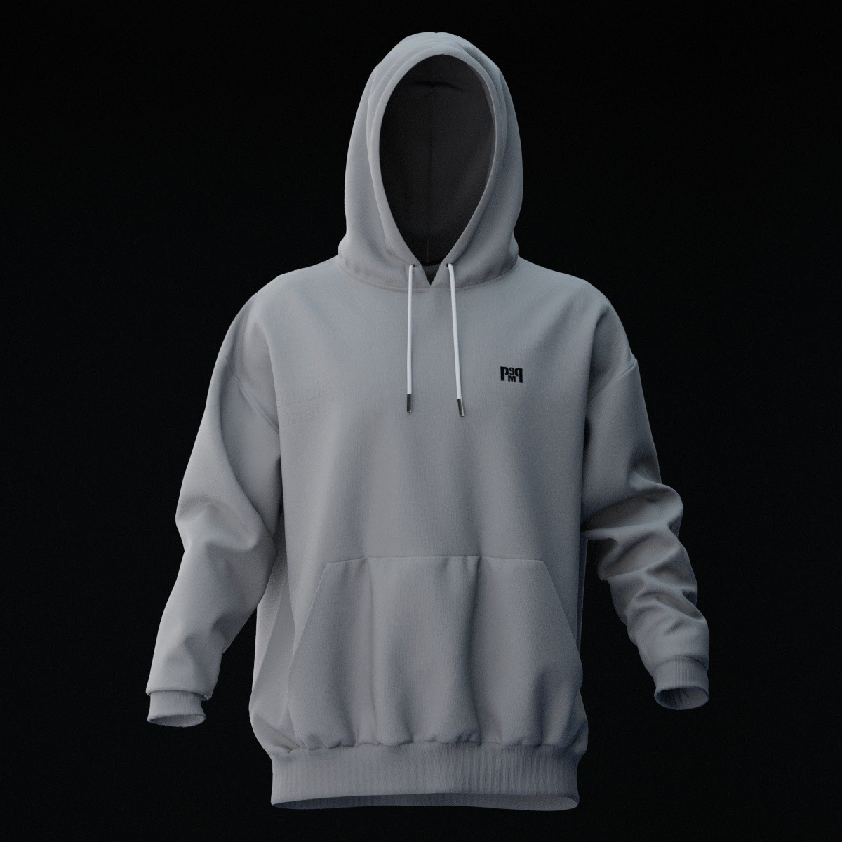 DEMONINSIDE Gri Oversize Hoodie