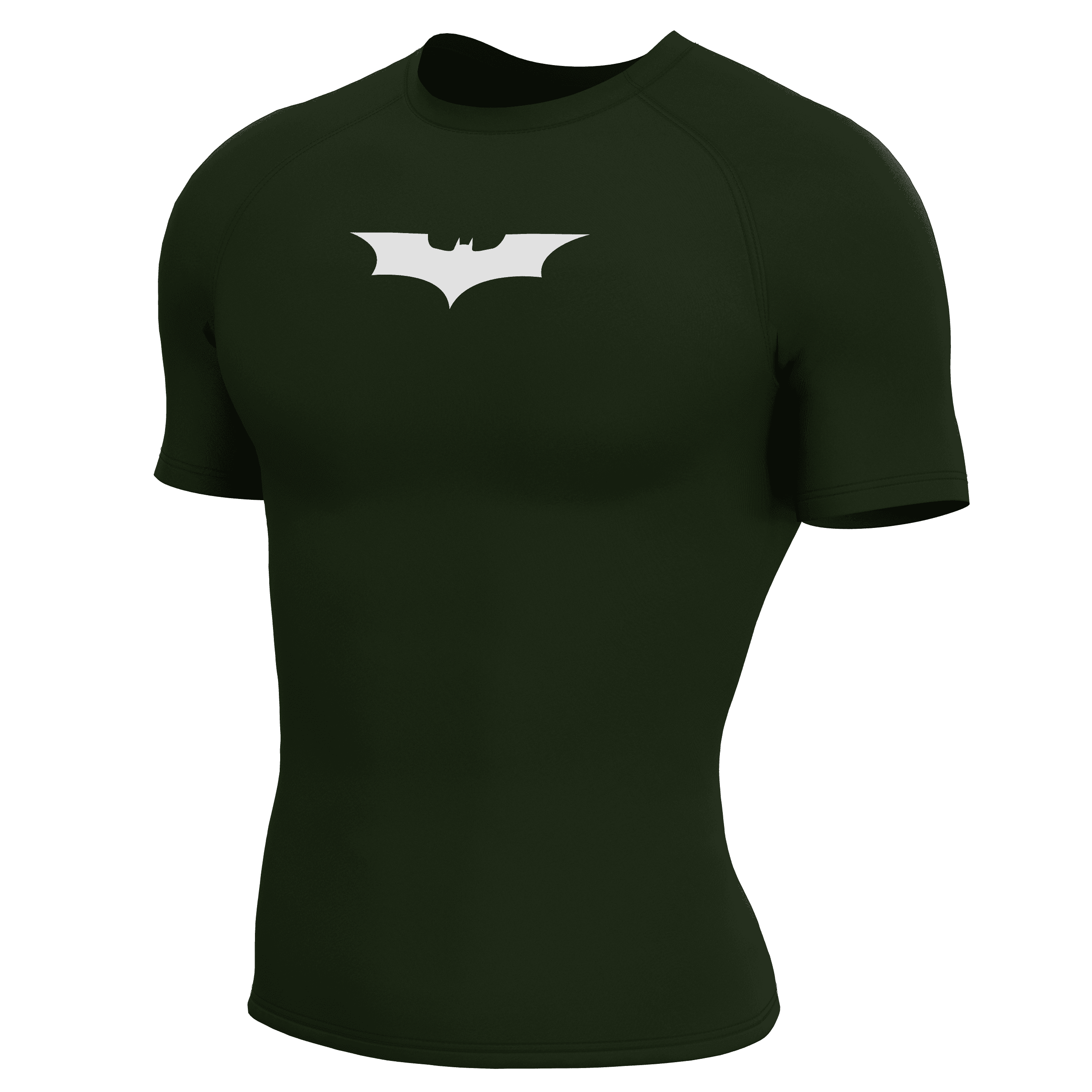 BATMAN Haki Yeşili Short Sleeve Compression T-Shirt