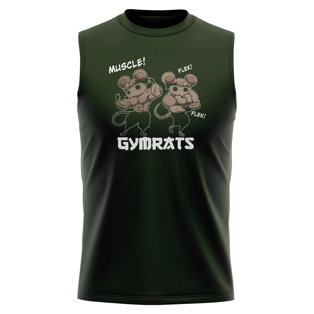 GYMRATS Haki Yeşili Regular Fit Sleeveless T-Shirt