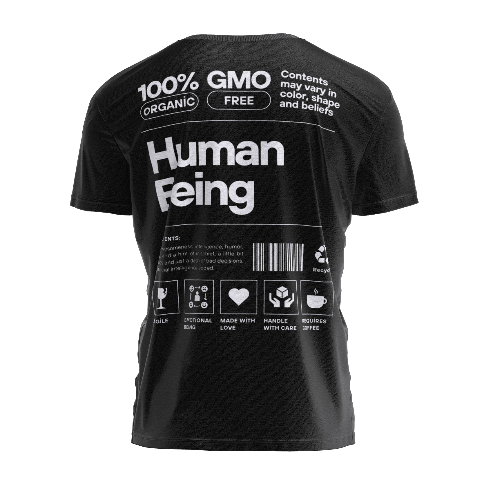 HUMANBEING Siyah Regular Fit T-Shirt