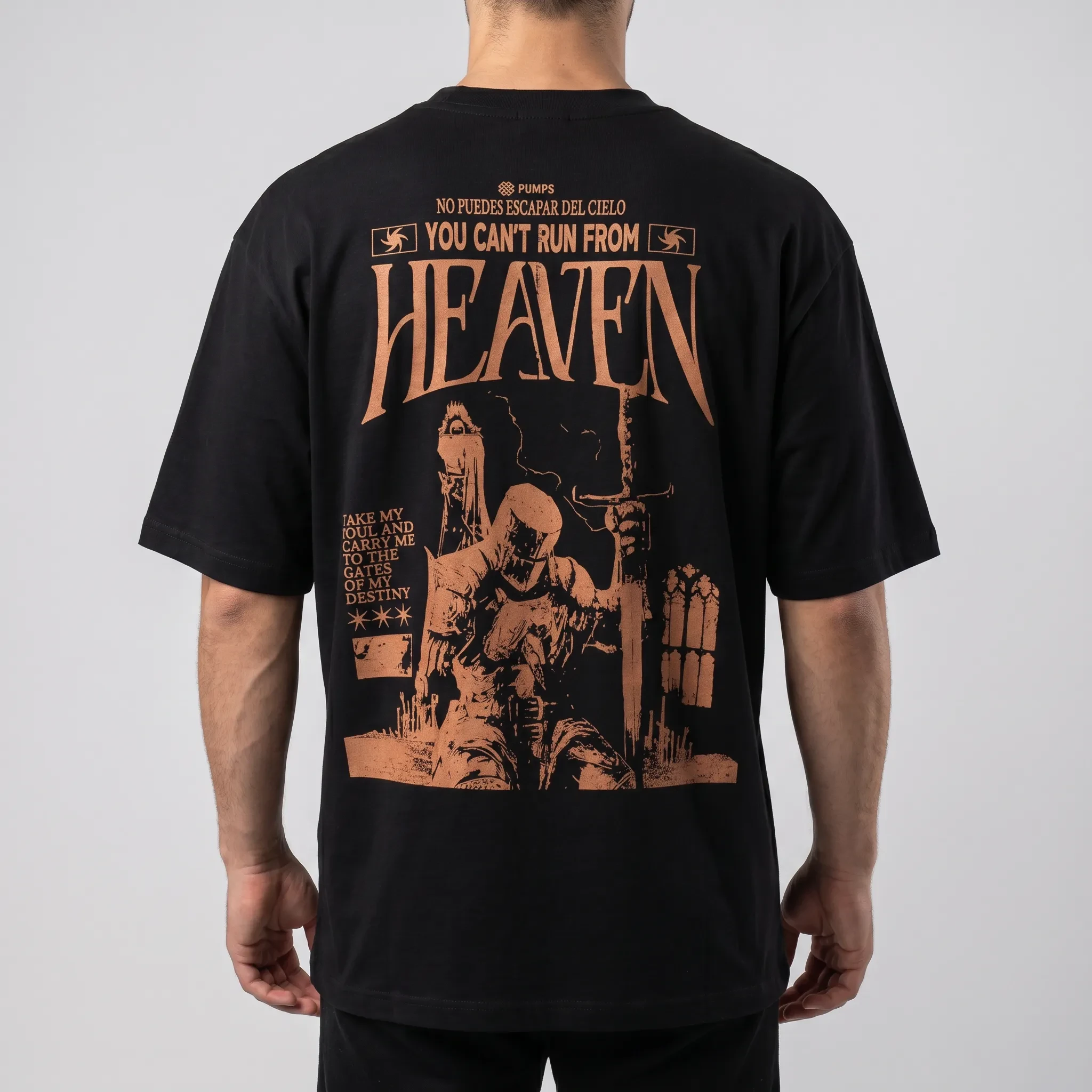 PUMP9® - HEAVEN Siyah Oversize T-Shirt