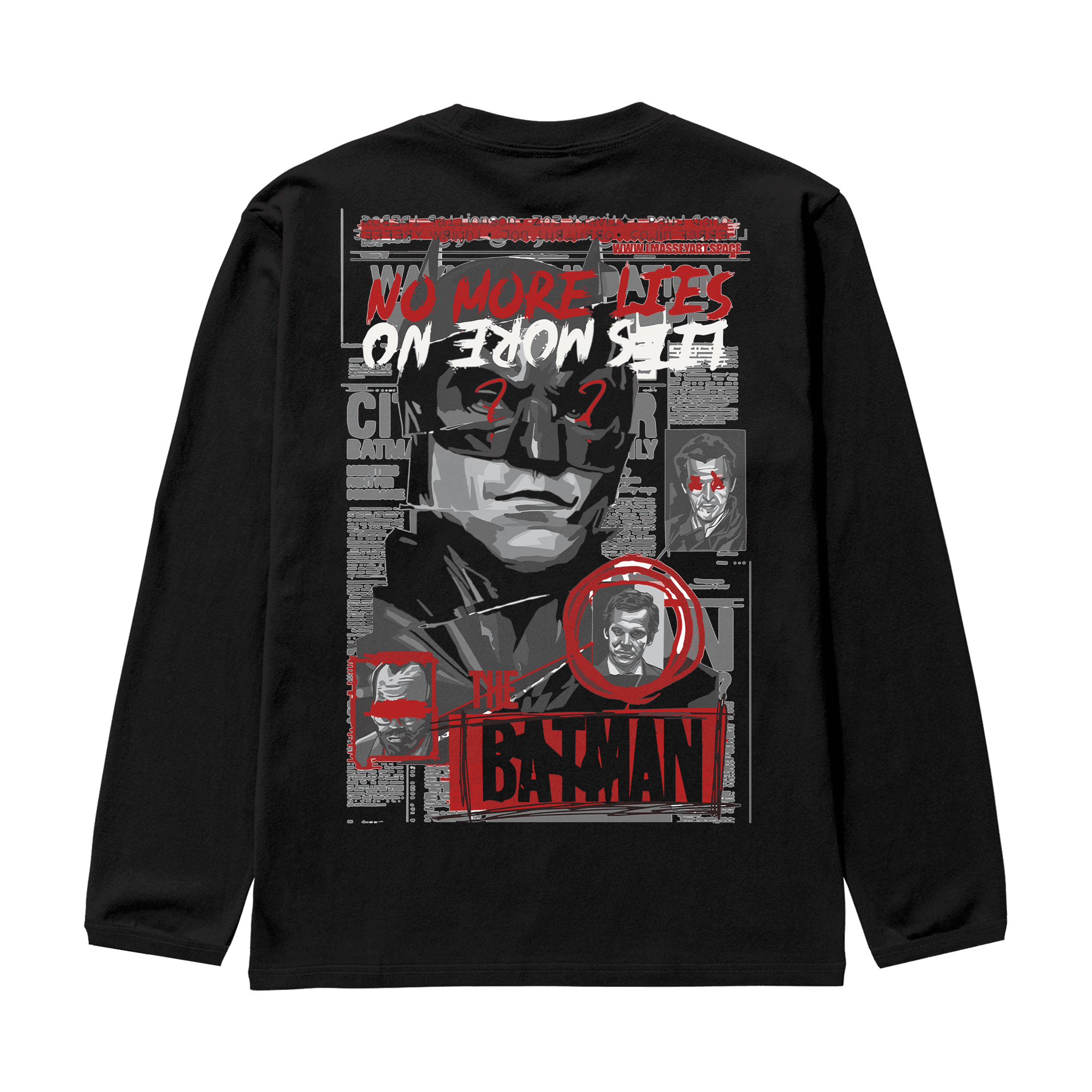 BATMAN Siyah Oversize Kalıp Long Sleeve