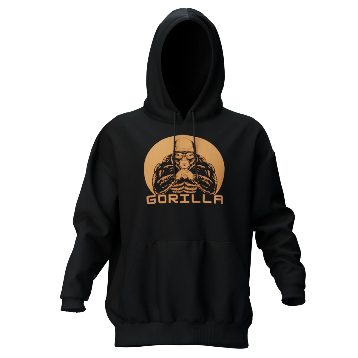 GORILLA Siyah Oversize Hoodie