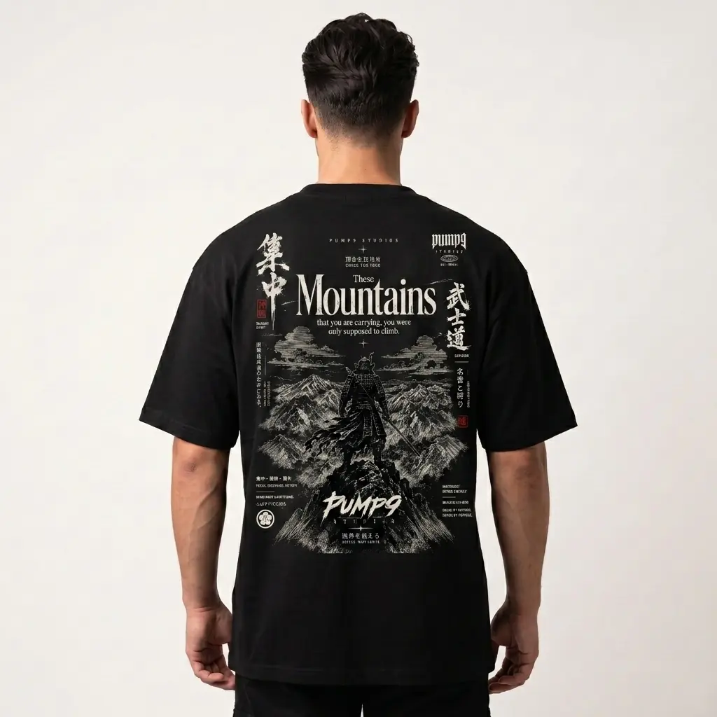 PUMP9® - Siyah Oversize T-Shirt