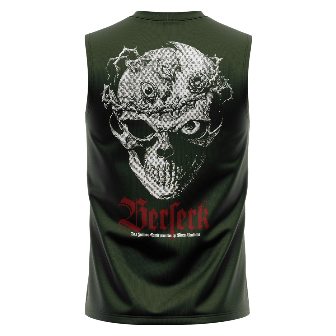 BERSERK Haki Yeşili Regular Fit Sleeveless T-Shirt