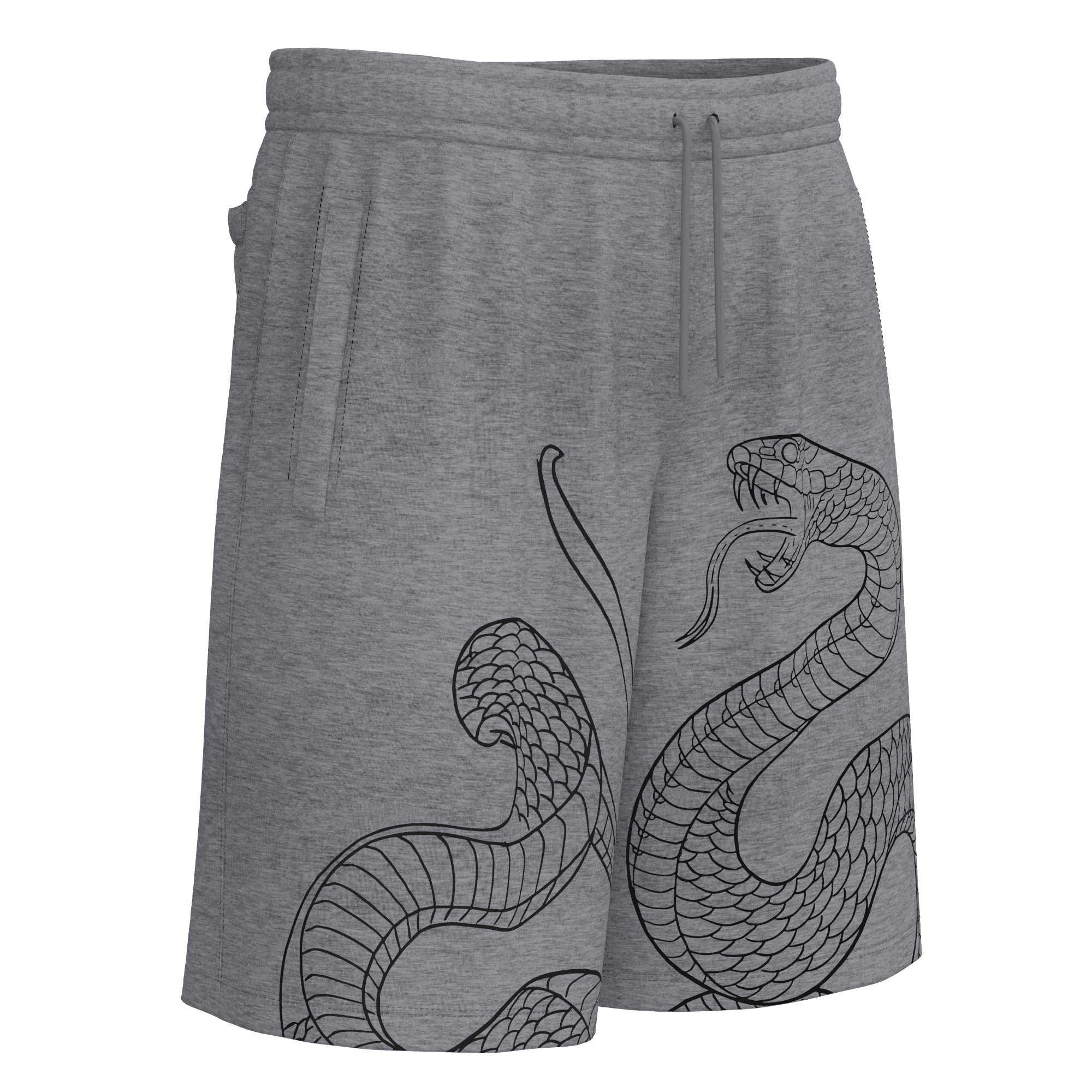 PUMP9 SNAKE Gri Regular Fit Şort