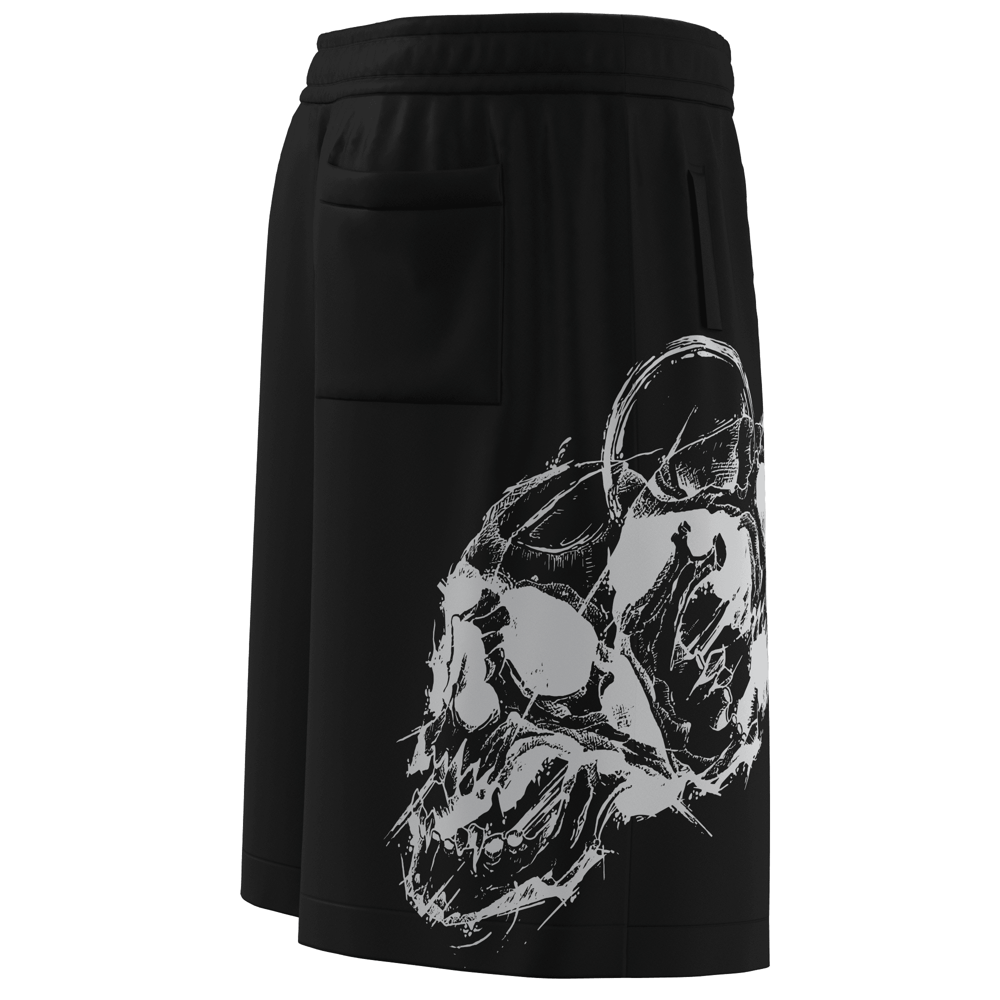 PUMP9 SKULL Siyah Regular Fit Şort