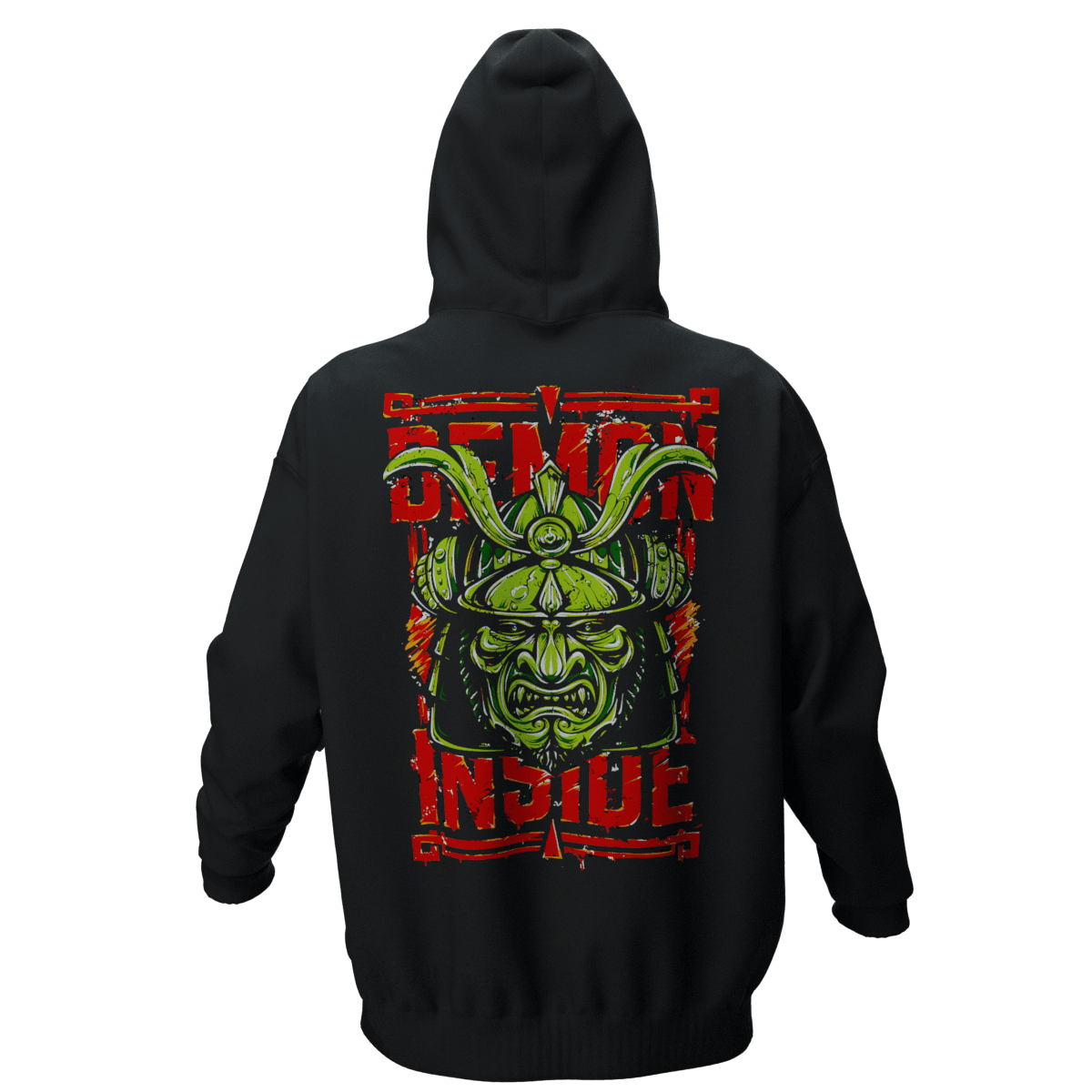 DEMONINSIDE Siyah Oversize Kalıp Hoodie