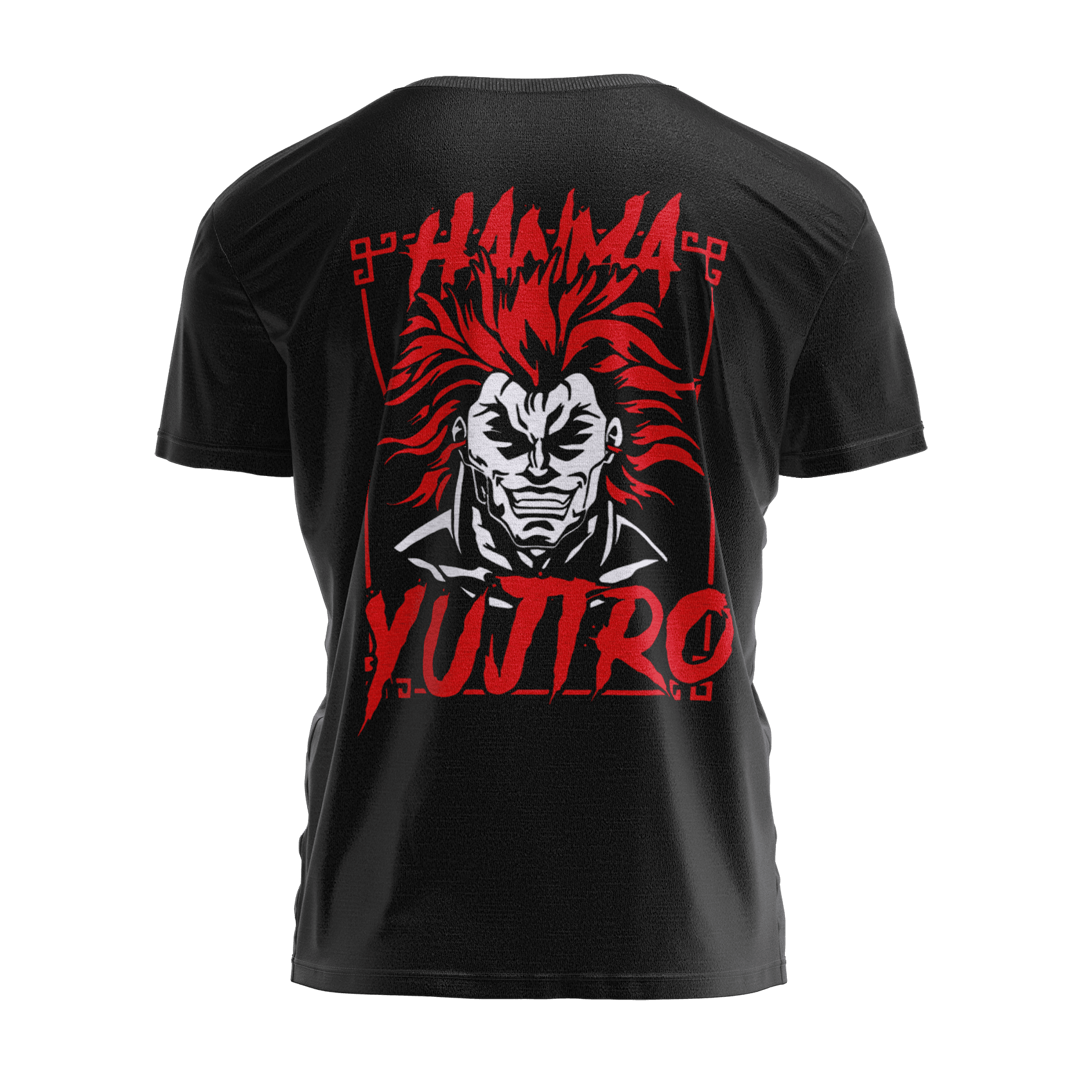 YUJIRO HANMA Siyah Regular Fit T-Shirt