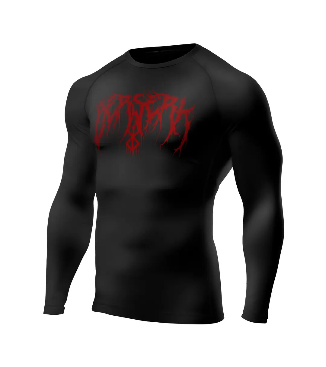 BERSERK Siyah Long Sleeve Compression T-Shirt - RED