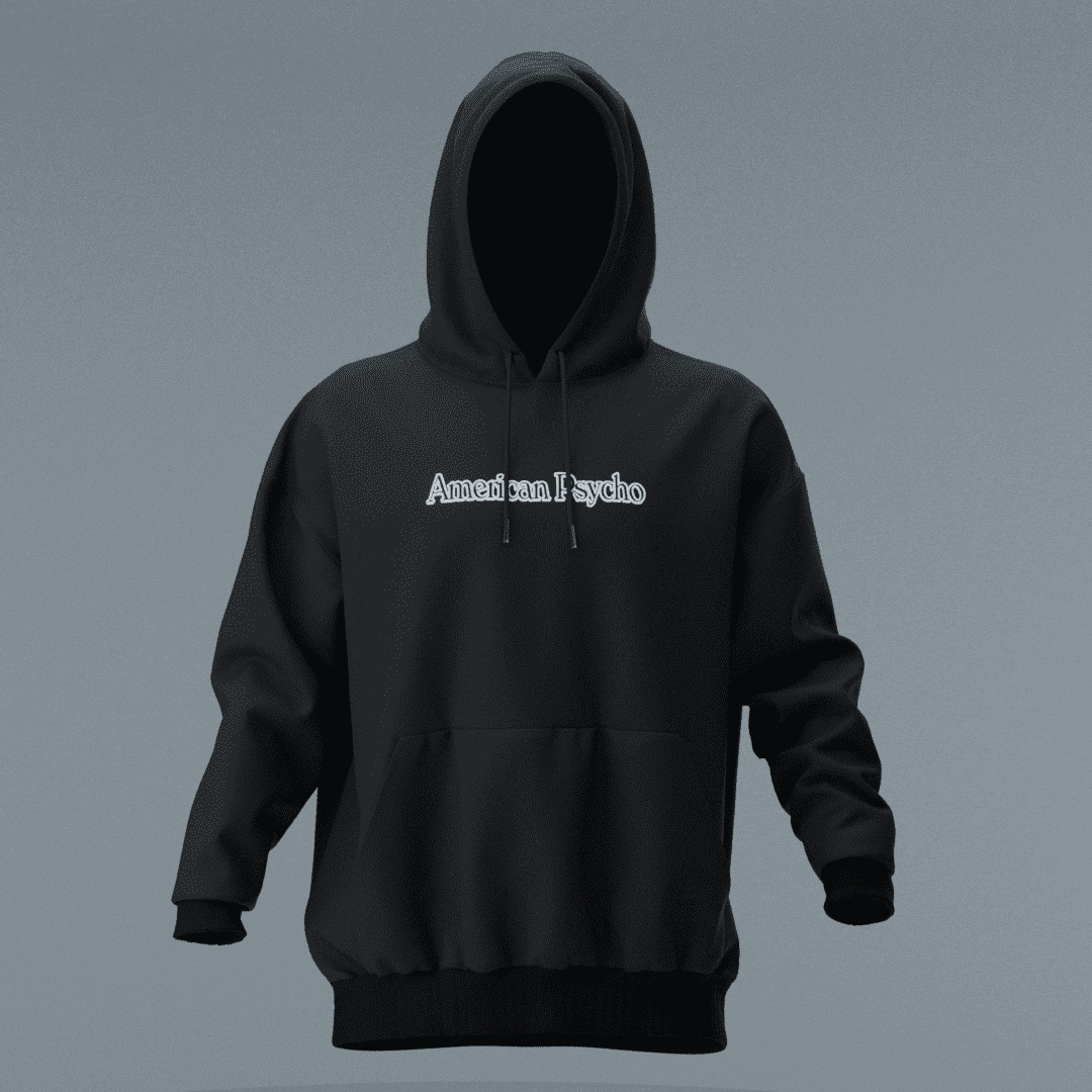 AMERICAN PSYCHO Siyah Oversize Hoodie