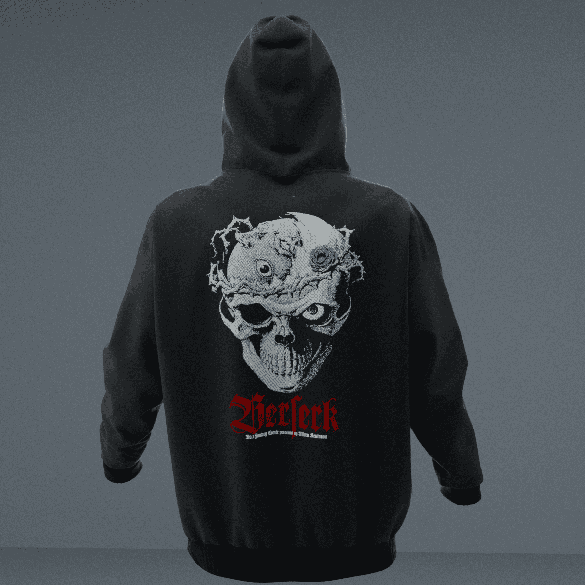 BERSERK Siyah Oversize Hoodie