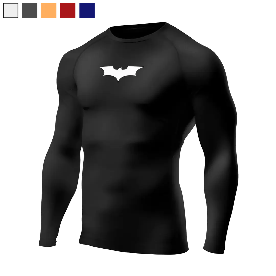 トップス Batman Compression long sleeve  PUMP9® - BATMAN Siyah Long Sleeve Compression T-Shirt