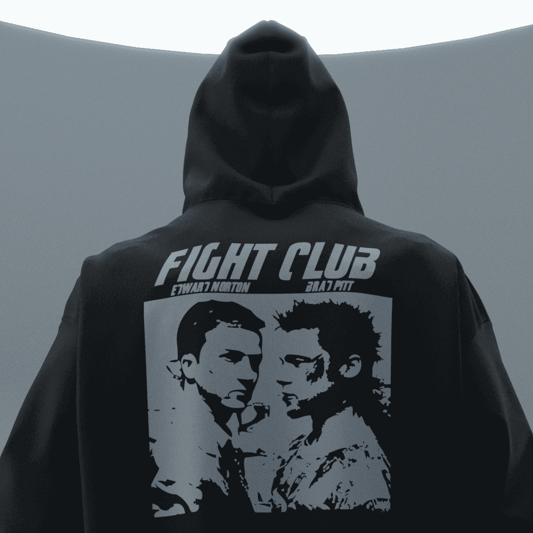 FIGHT CLUB Siyah Oversize Hoodie