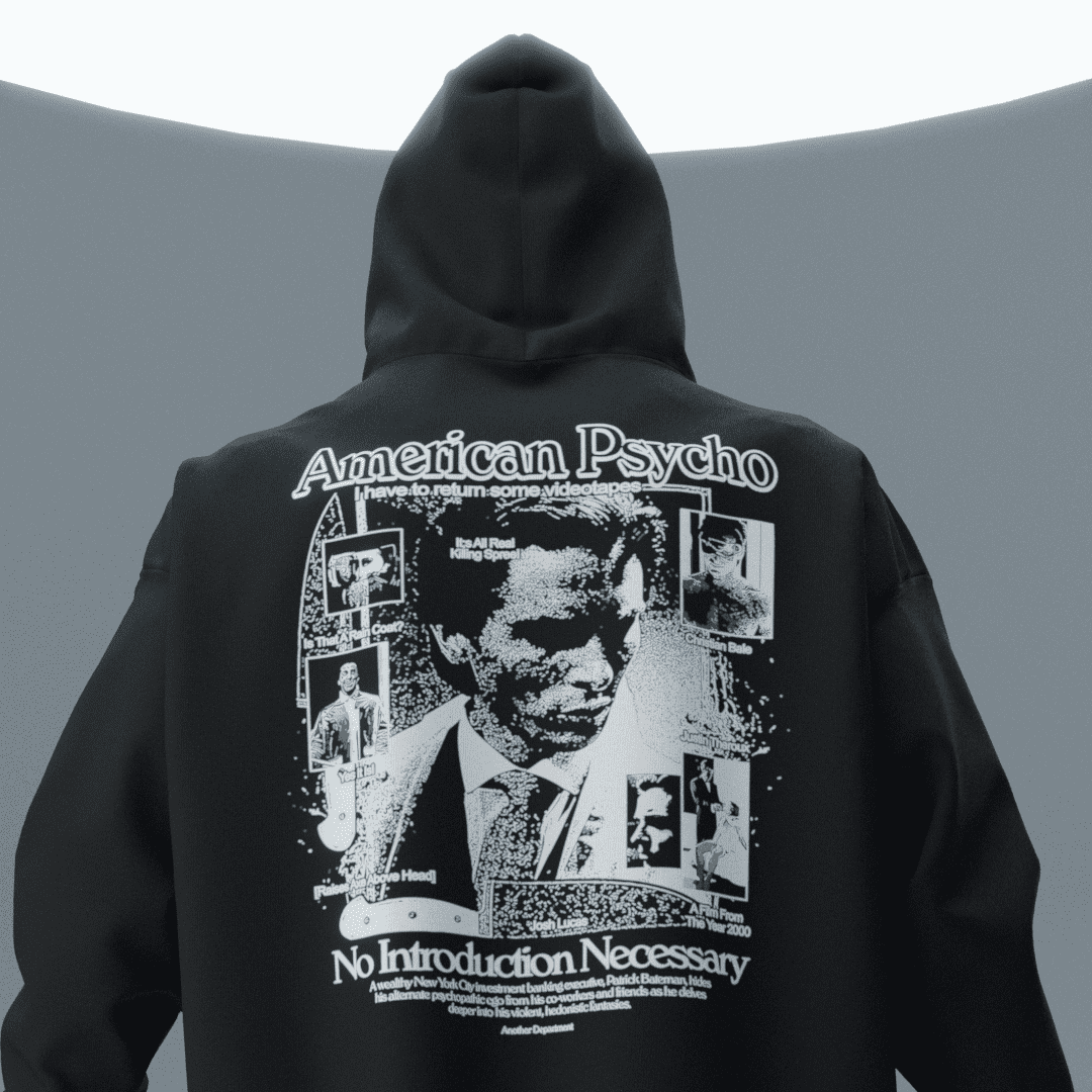 AMERICAN PSYCHO Siyah Oversize Hoodie