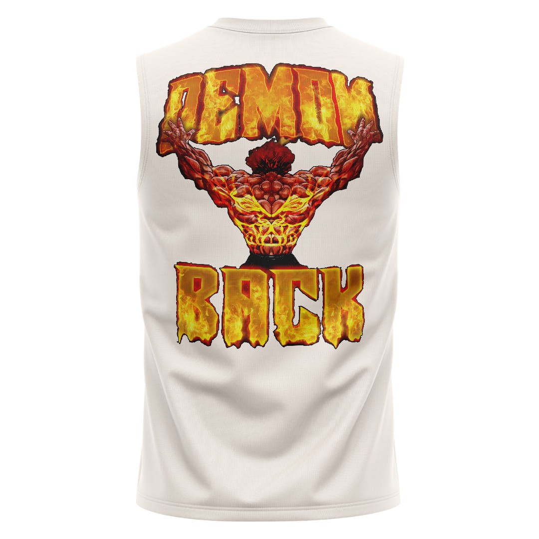 DEMONBACK Kırık Beyaz Regular Fit Sleeveless T-Shirt