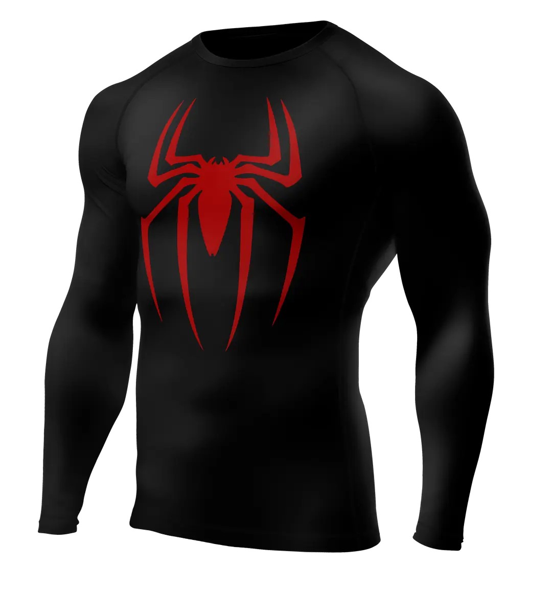 SPIDERMAN Siyah Long Sleeve Compression T-Shirt - RED