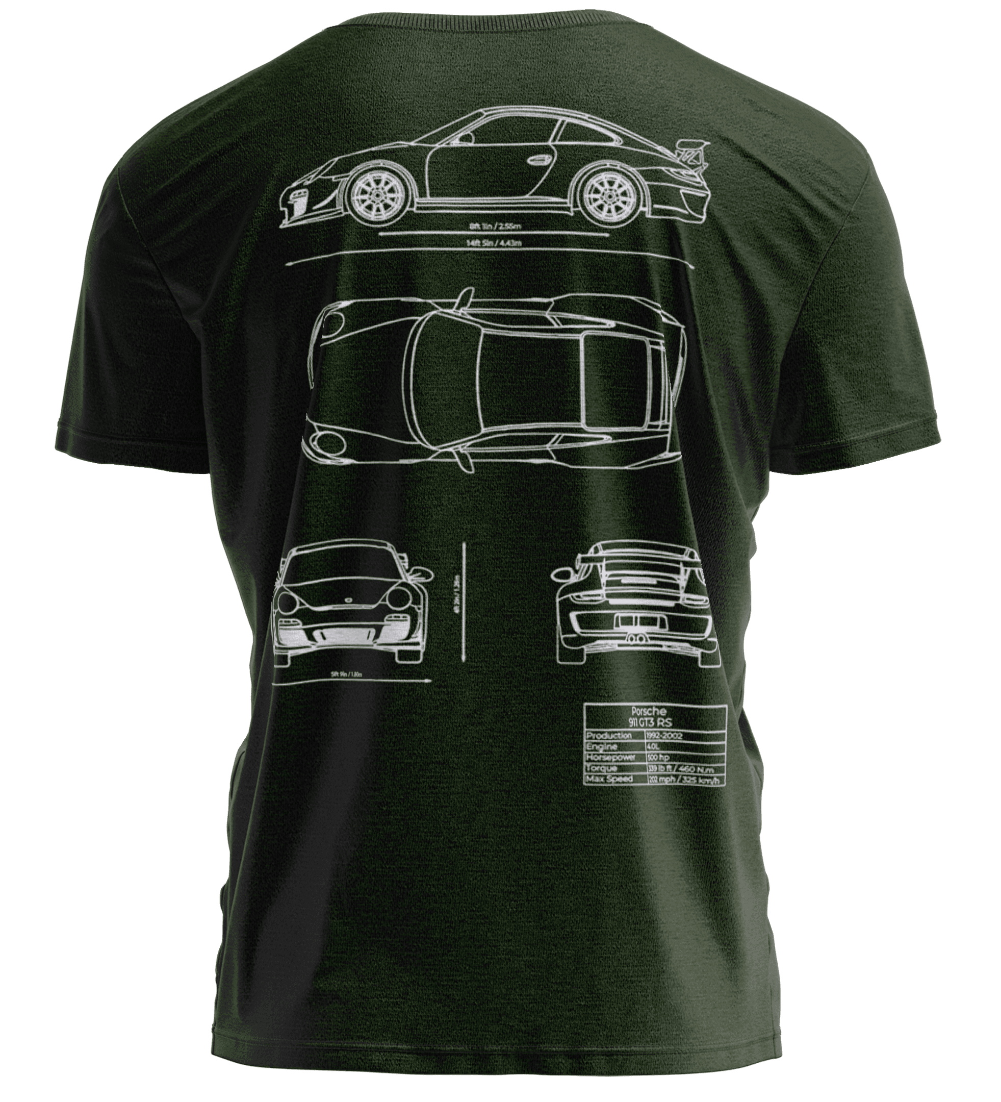 PORSCHE Haki Yeşili Regular Fit T-Shirt