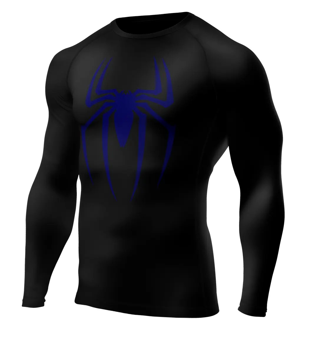 SPIDERMAN Siyah Long Sleeve Compression T-Shirt - BLUE