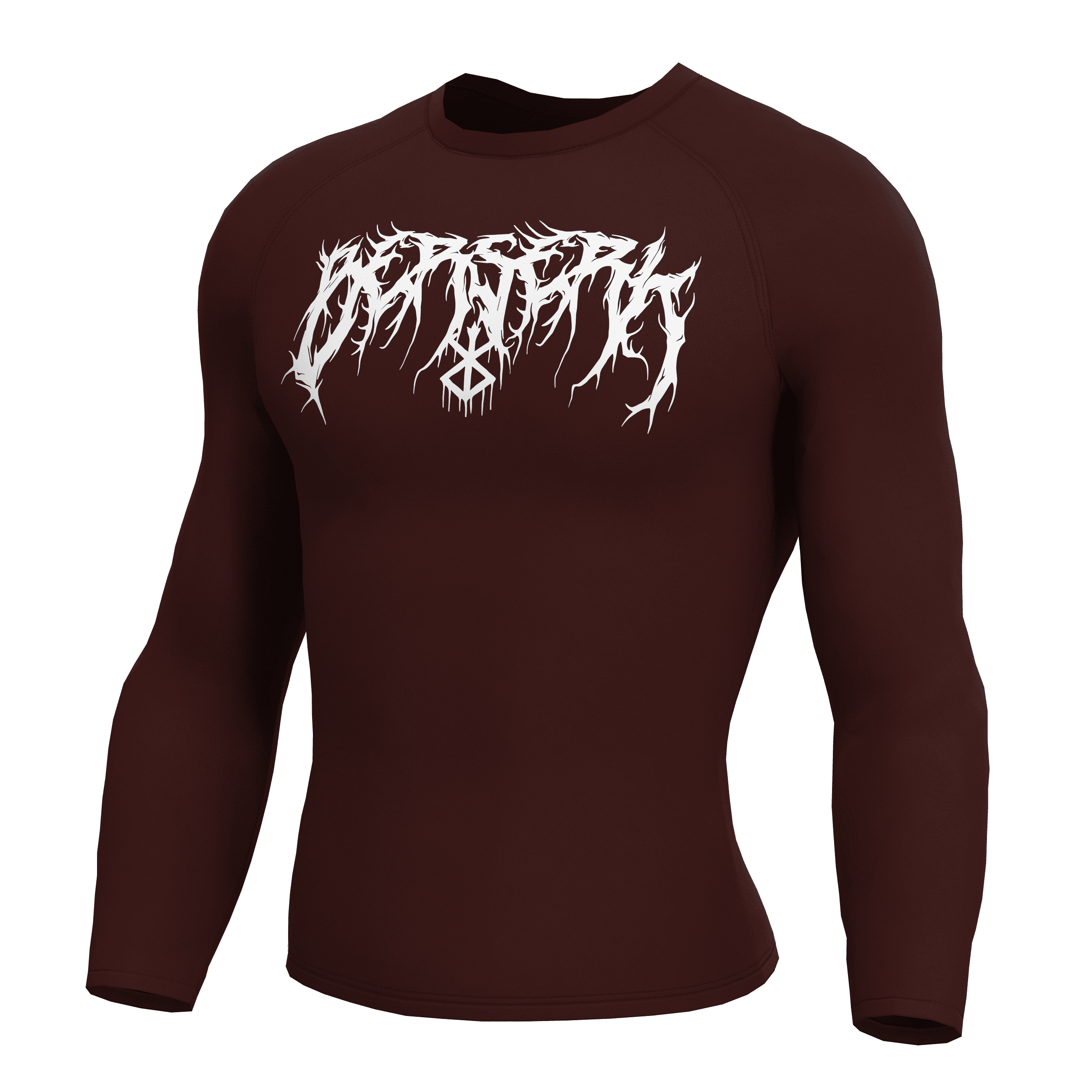 BERSERK Bordo Long Sleeve Compression T-Shirt