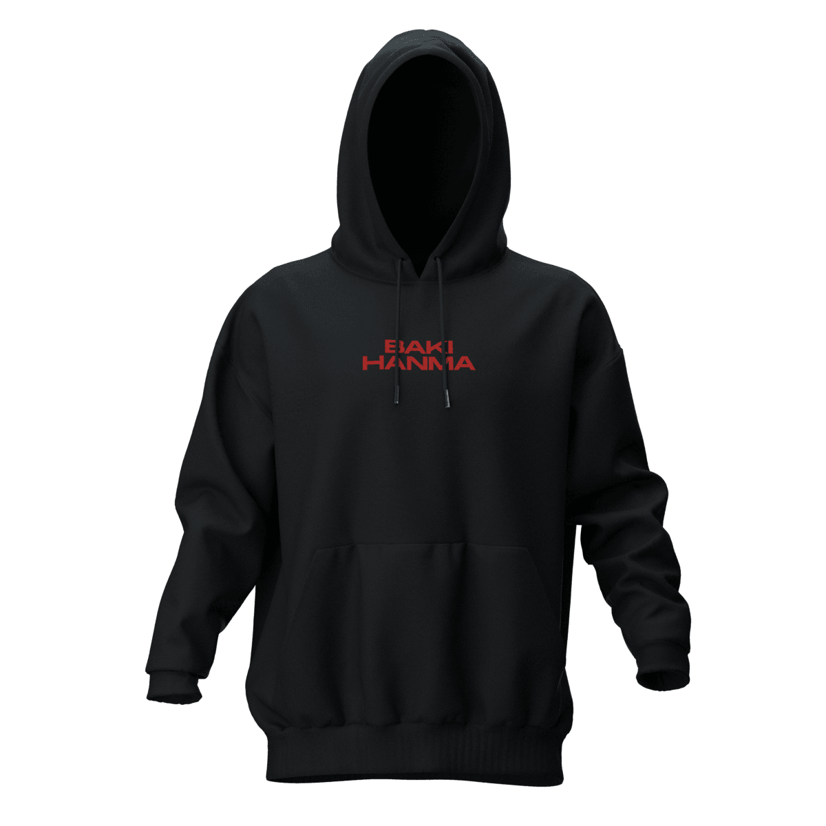 BAKI HANMA Siyah Oversize Hoodie