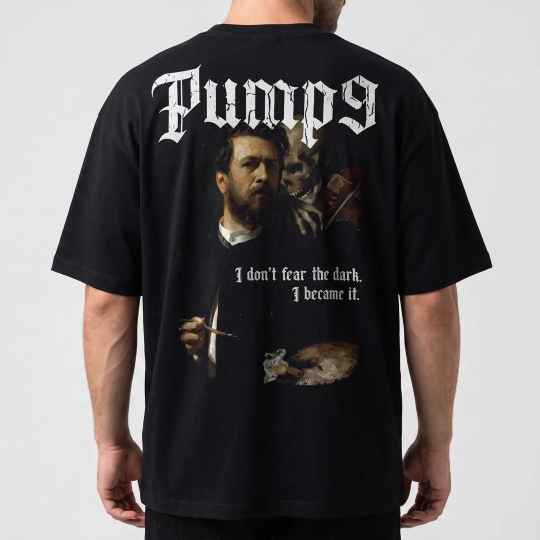 THE HANP☆ PUMP9® - Siyah Oversize T-Shirt