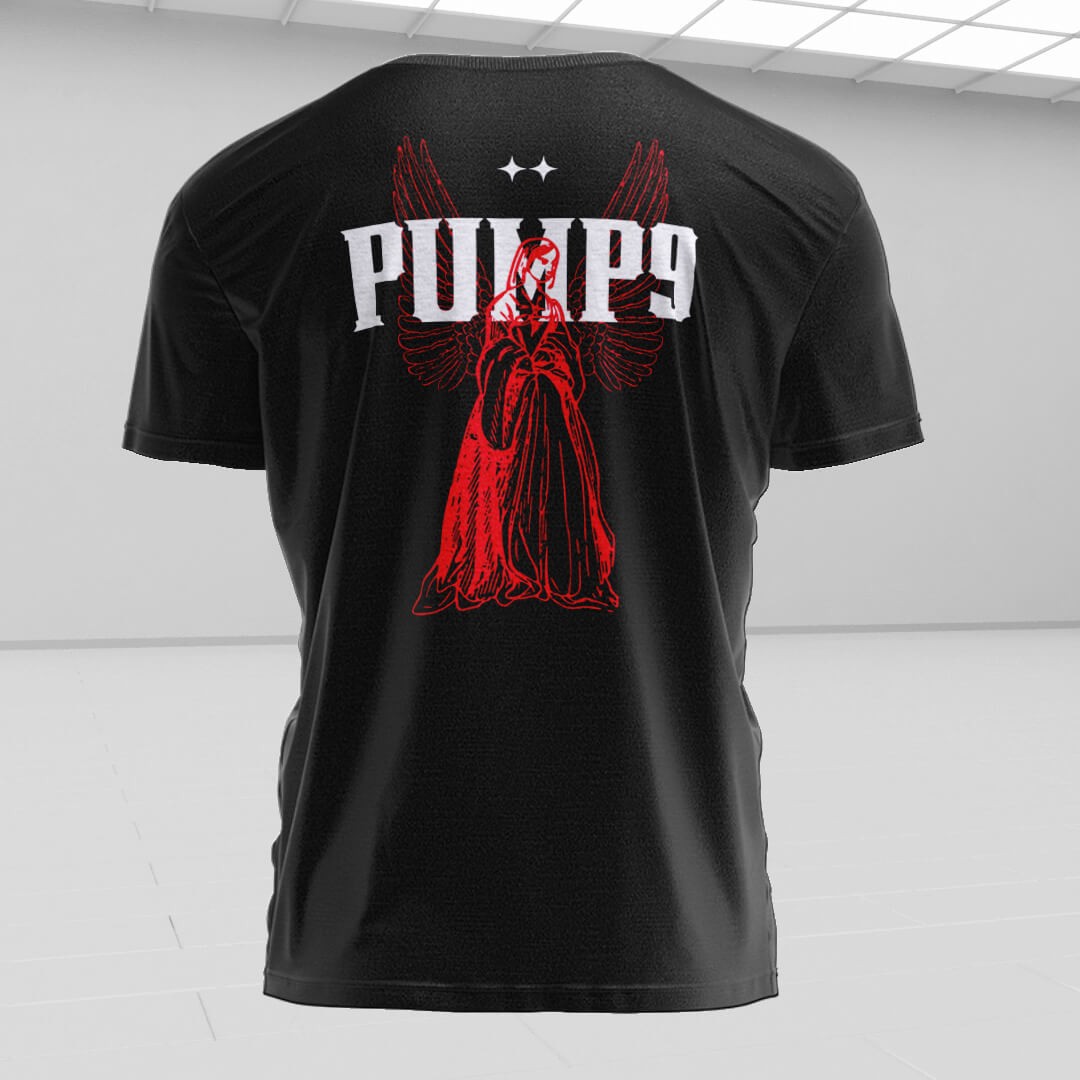 ANGEL Siyah Regular Fit T-Shirt