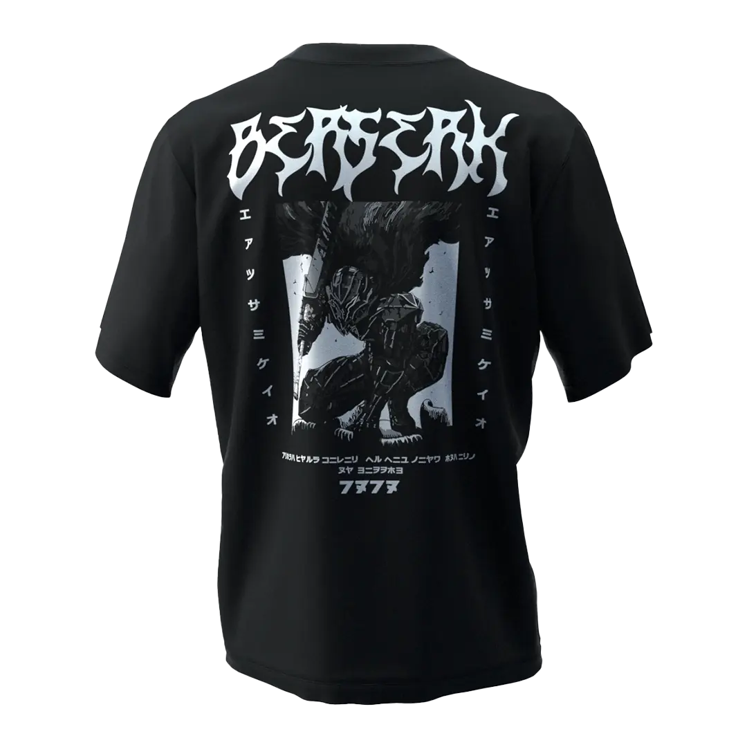 Berserk Siyah Oversize T-Shirt