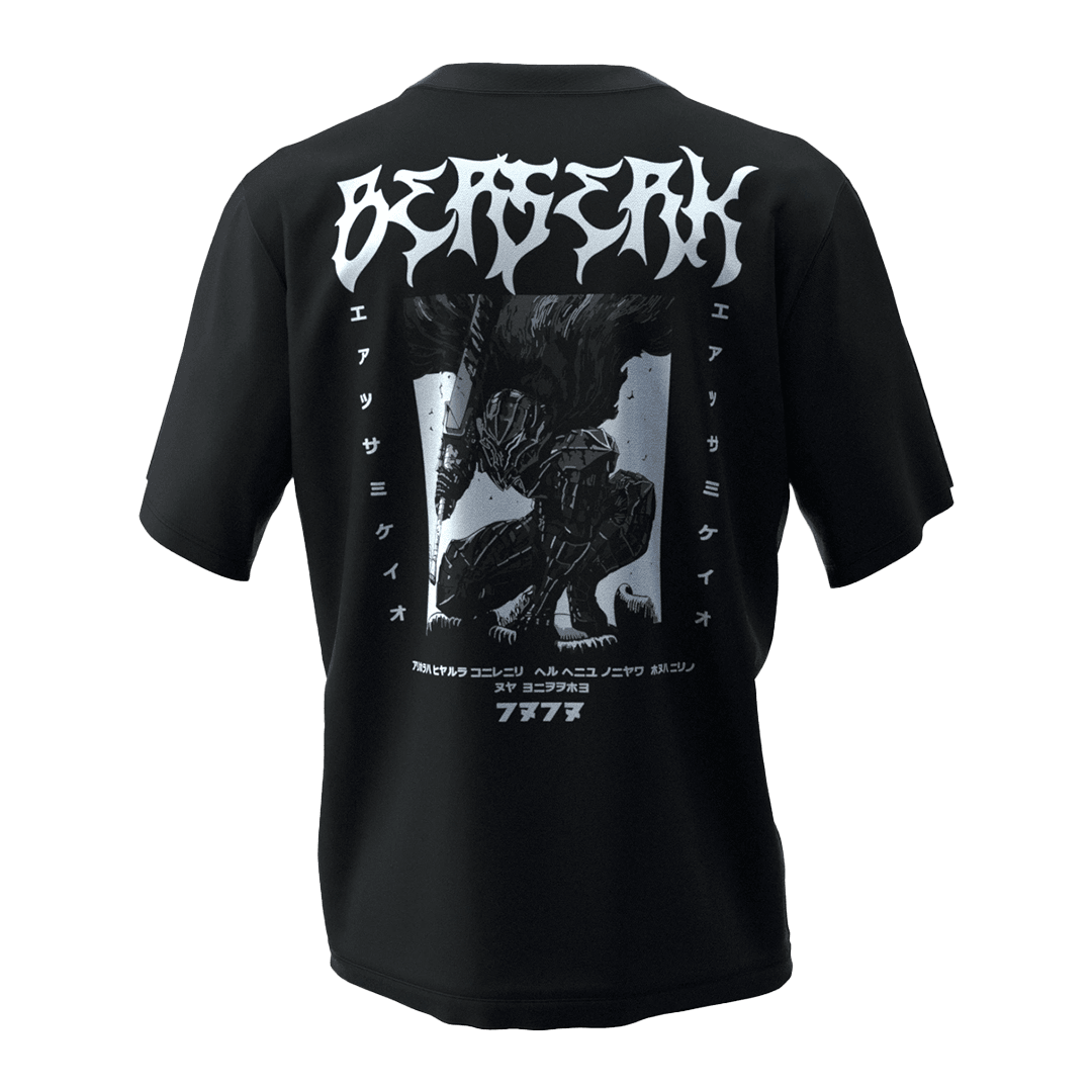 BERSERK Siyah Oversize T-Shirt