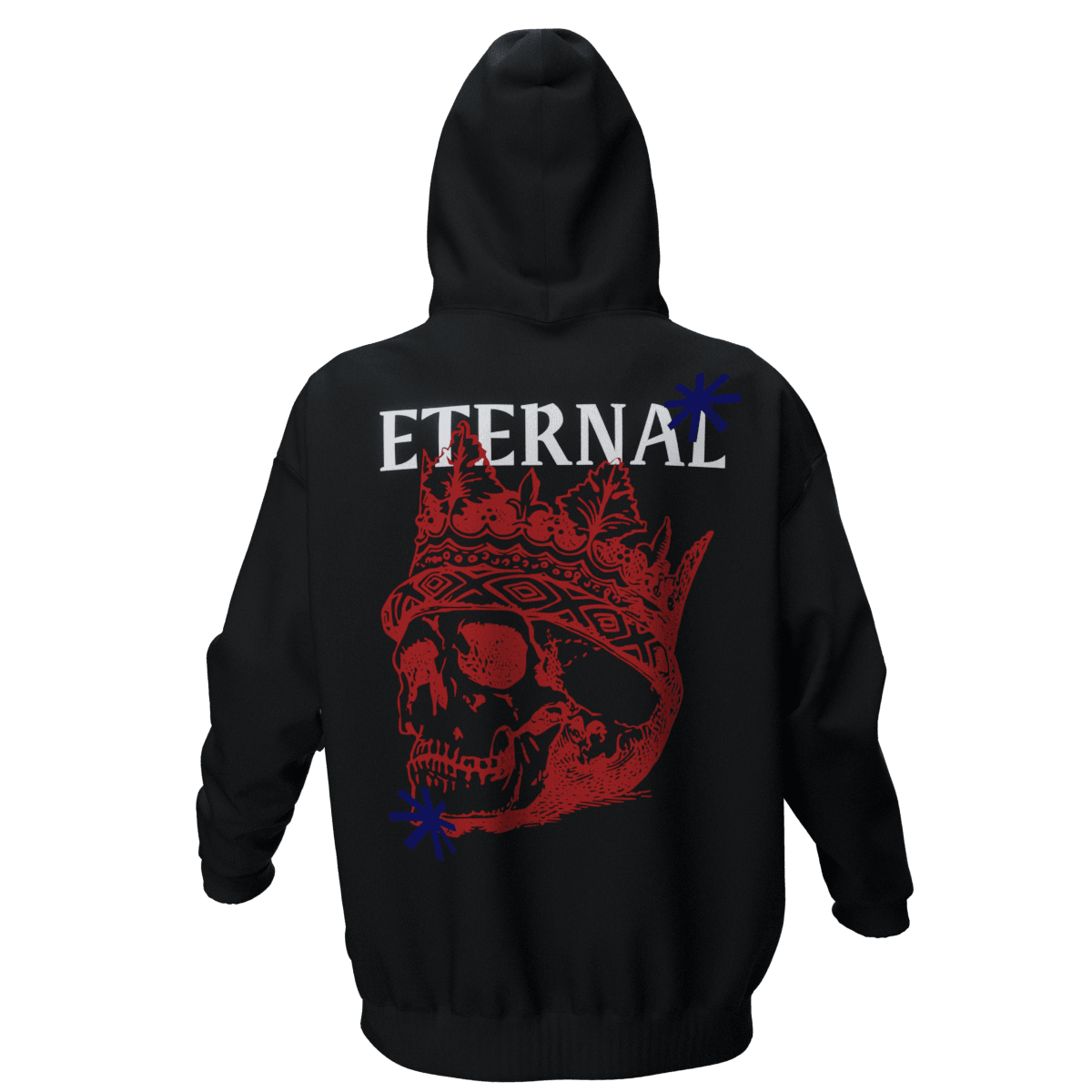 ETERNAL Siyah Oversize Kalıp Hoodie