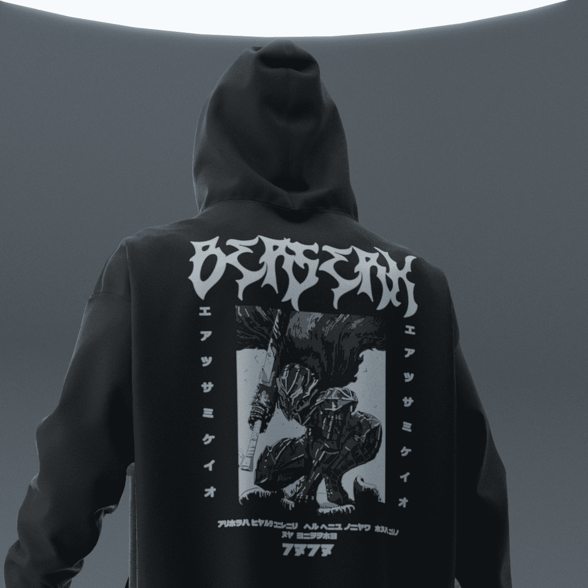 BERSERK Siyah Oversize Hoodie