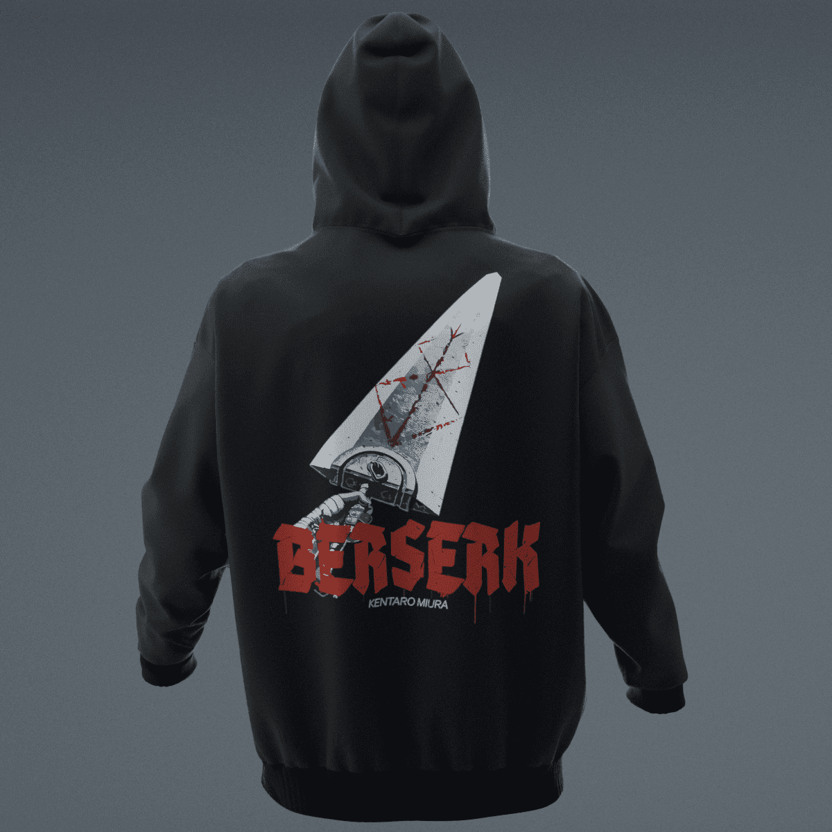 BERSERK Siyah Oversize Hoodie